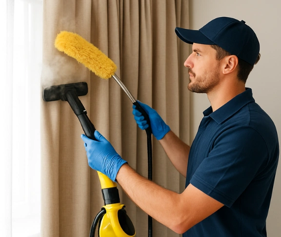 Trusted drapes cleaning technician Matty Curtain Cleaning coes-creek QLD